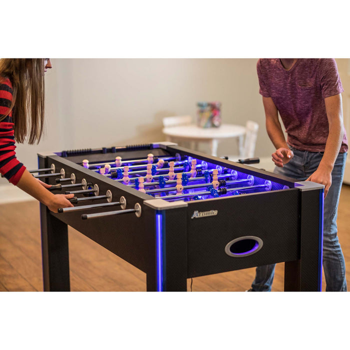 ATOMIC Azure LED Light Up Foosball Table