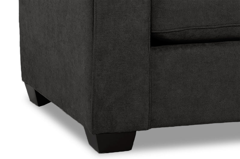Made in Canada Fiona 36.5\" Chenille Fabric Chair with Track Arms - Grey