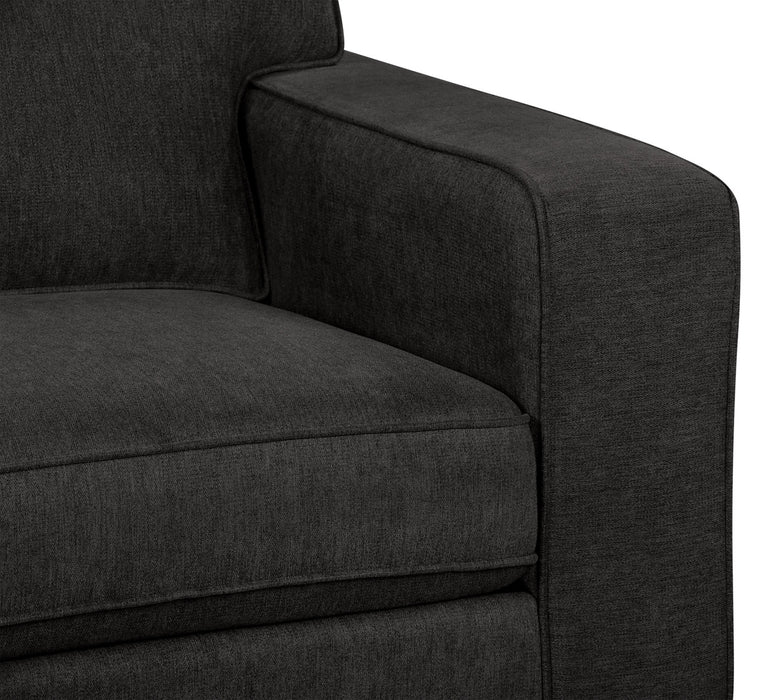 Made in Canada Fiona 36.5\" Chenille Fabric Chair with Track Arms - Grey