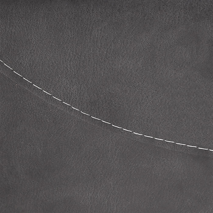 Floy 6-Piece Faux Suede Power Reclining Sectional with Power Headrests, Storage Console and USB Port - Grey