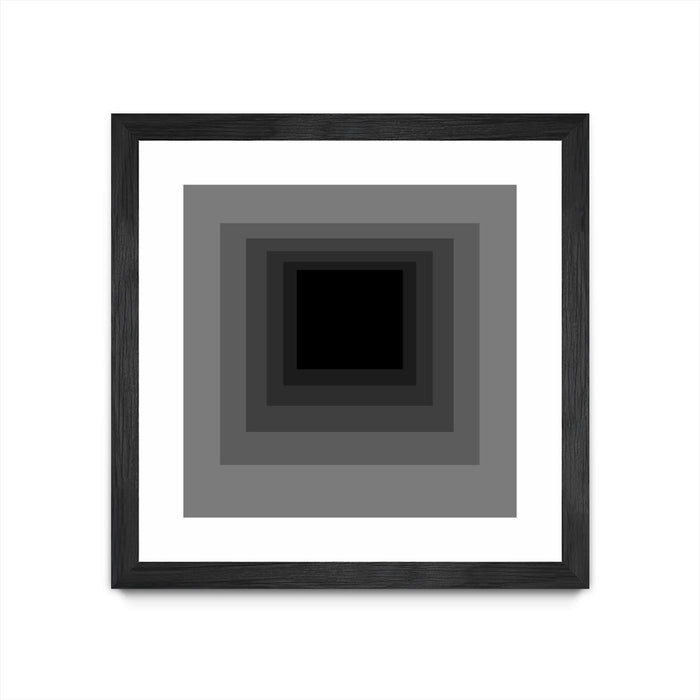 \"After Josef A\" Matted and Framed Black 30x30 Wall Art