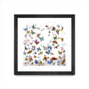\"Papillon\" Matted and Framed Black 36x36 Wall Art