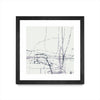 \"Chalk Doodles H\" Matted and Framed Black 30x30 Wall Art