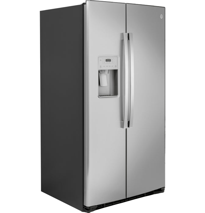 GE 36\" 25.1 Cu. Ft. Side-by-Side Refrigerator - Stainless - GSS25IYNFS