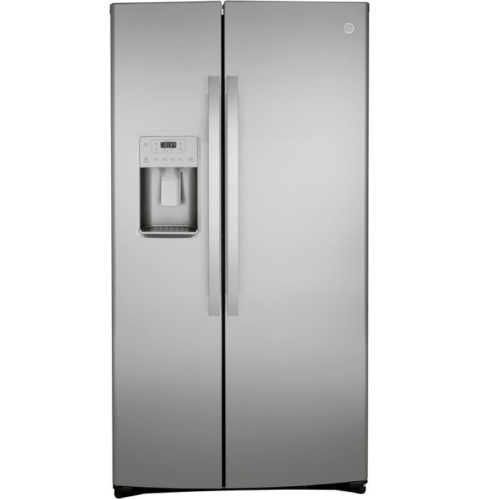 GE 36\" 25.1 Cu. Ft. Side-by-Side Refrigerator - Stainless - GSS25IYNFS