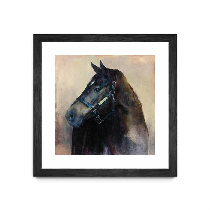 \"Ritzy\" Matted and Framed Black 36x36 Wall Art