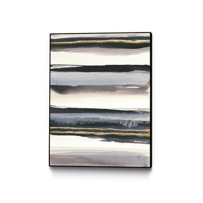 "Gilded Grey Iv" Canvas Framed Black 18x24 Wall Art