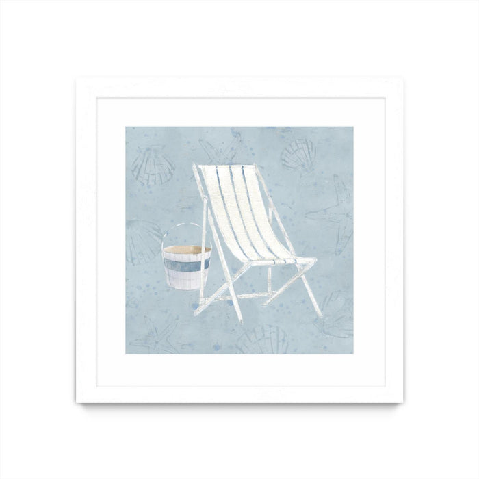 \"Serene Seaside Iii\" Matted and Framed White 30x30 Wall Art