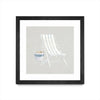 \"Serene Seaside Iii Tan\" Matted and Framed Black 36x36 Wall Art