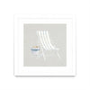 \"Serene Seaside Iii Tan\" Matted and Framed White 30x30 Wall Art