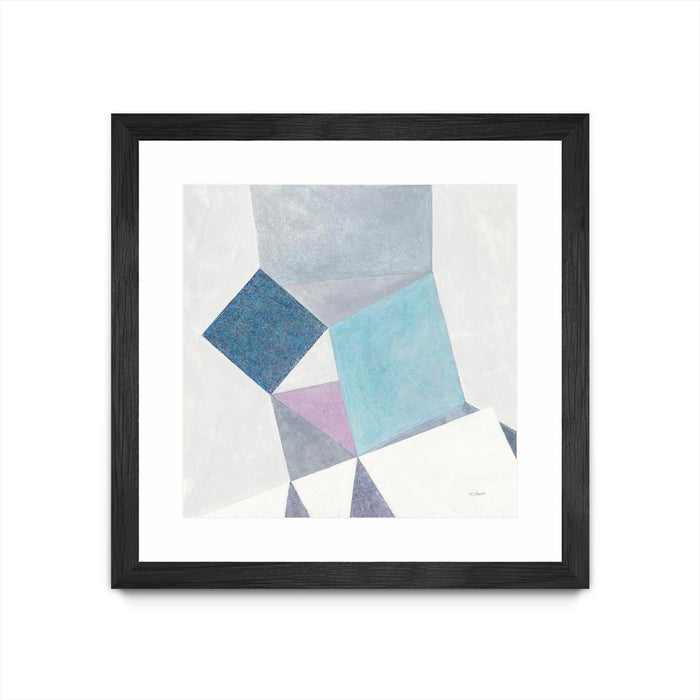 \"Bay Bridge V1\" Matted and Framed Black 30x30 Wall Art
