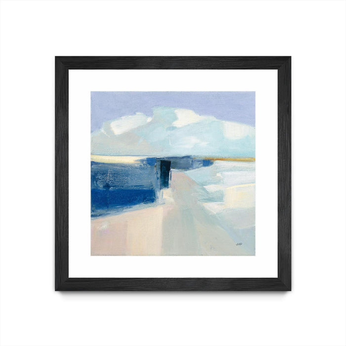 \"Sand And Sky\" Matted and Framed Black 36x36 Wall Art