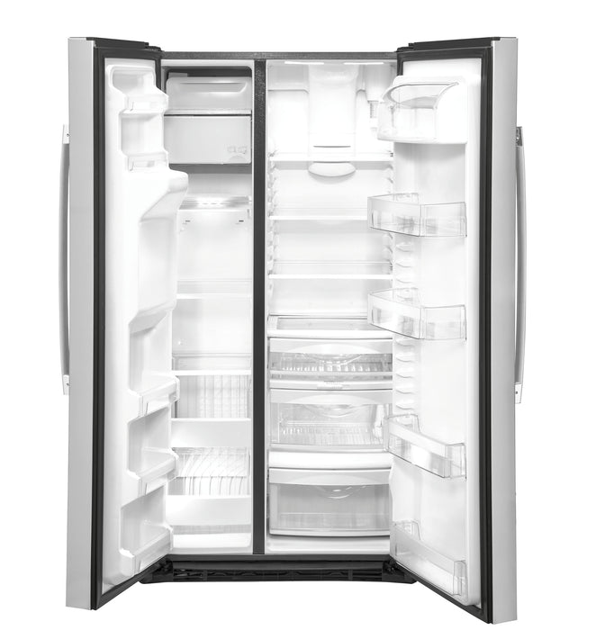 GE 36\" 21.8 Cu. Ft. Side-by-Side Refrigerator - Stainless - GZS22IYNFS