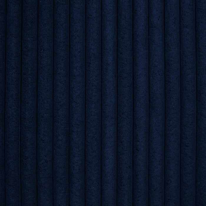 Made in Canada Petite 36\" Chenille Fabric Swivel Cuddler Accent Chair - Groove Midnight Blue