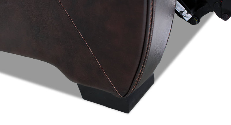 Hugo 73\" Genuine Leather Power Reclining Loveseat with Power Headrests, Storage Console and USB Ports - Brown