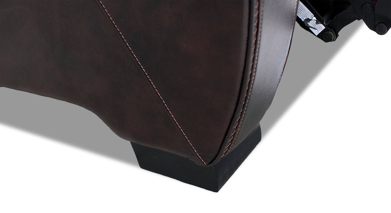 Hugo 84\" Genuine Leather Power Reclining Sofa with Power Headrests, Dual Cupholders and USB Ports - Brown