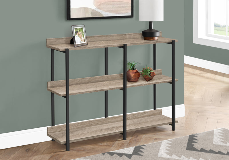 Dark Taupe and Black Console Table