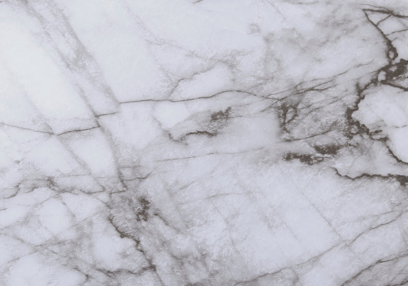 White Marble-Look and Black Console Table
