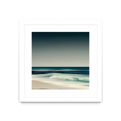 "Cristal Surf" Matted and Framed White 30x30 Wall Art