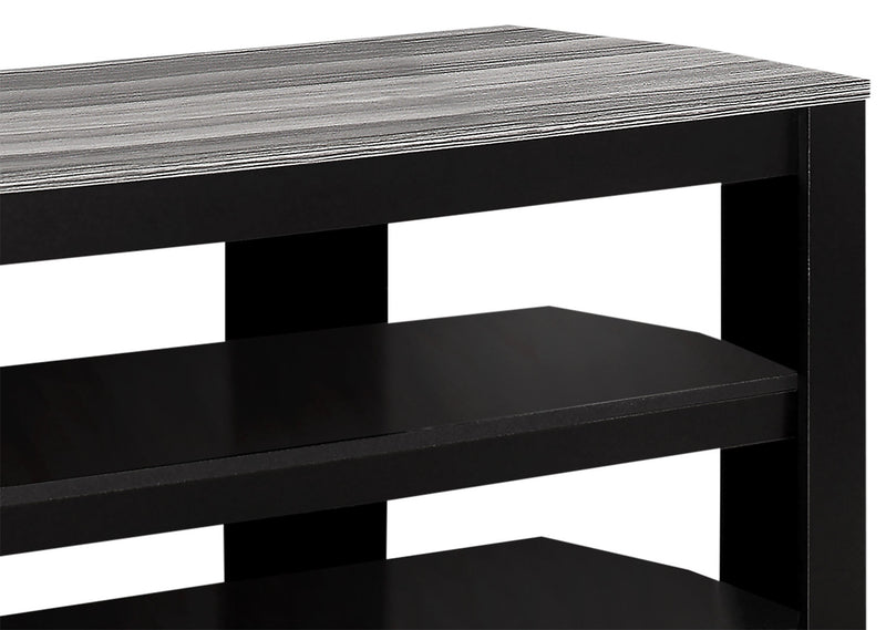 Ira 42\" Modern TV Stand with Storage and Cable Management for TVs up to 45\"- Black and Grey