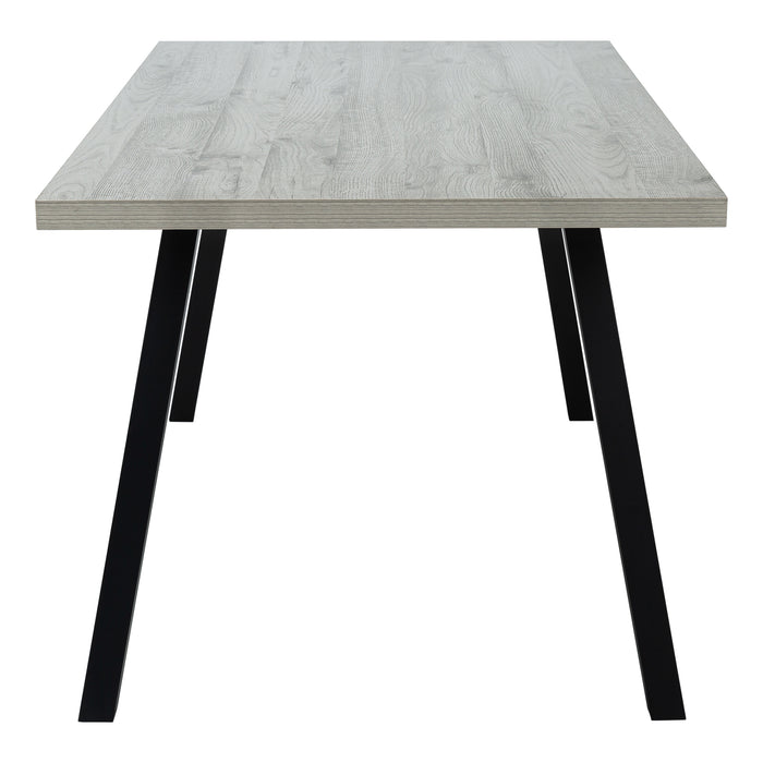 Grey Black Metal Dining Table