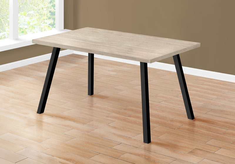 Dark Taupe Black Metal Dining Table