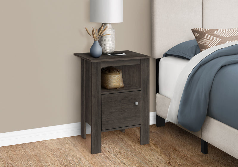 Brown Oak Side Table Nightstand