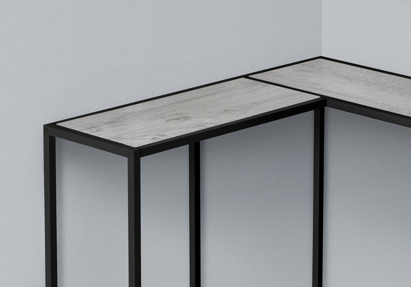 Grey Wood-look Black Console Table
