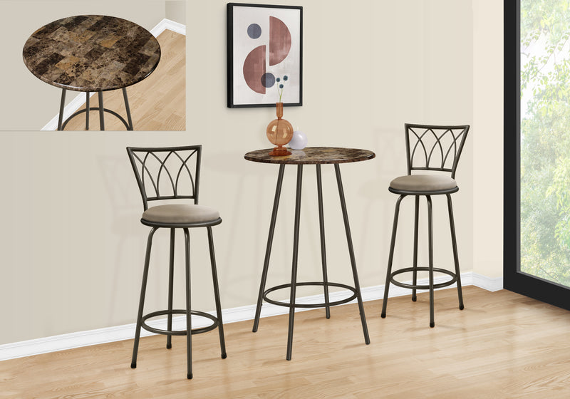 Espresso Marble Coffee Metal Home Bar