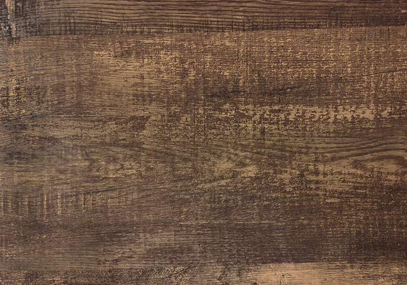 Brown Reclaimed Wood-look Black Metal Side Table