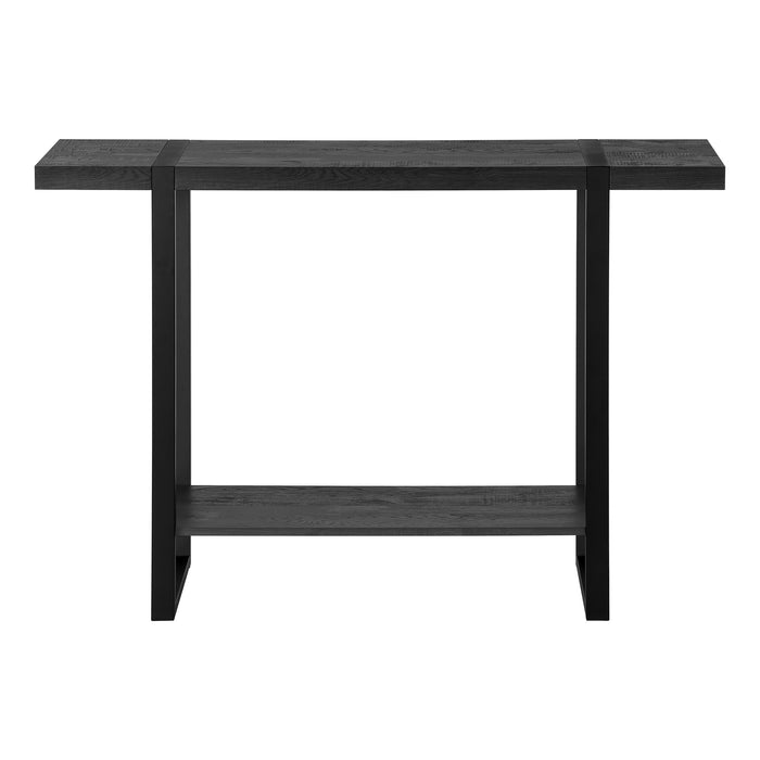 Black Reclaimed Wood-look Black Accent Table