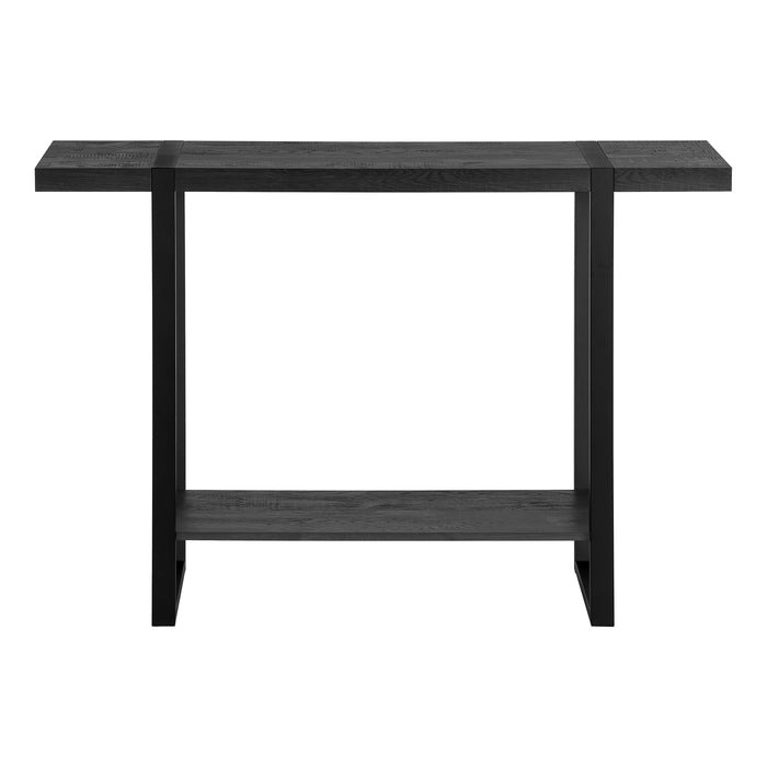 Black Reclaimed Wood-look Black Accent Table