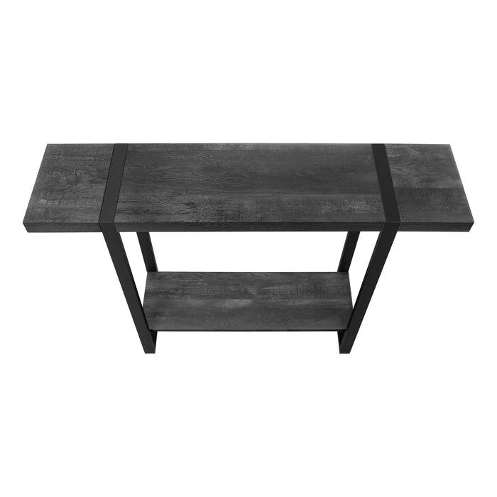 Black Reclaimed Wood-look Black Accent Table