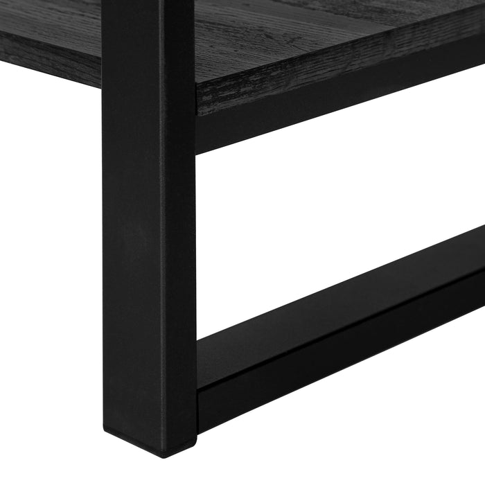 Black Reclaimed Wood-look Black Accent Table