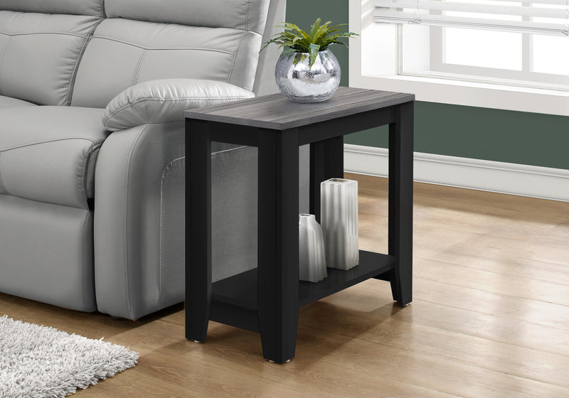 Black, Grey Top Accent Table