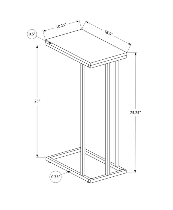 Black Black Metal Accent Table