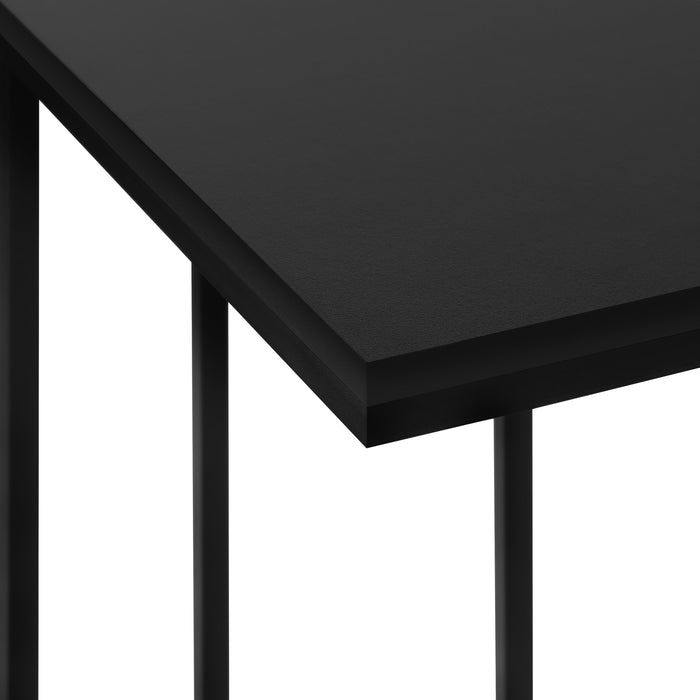 Black Black Metal Accent Table