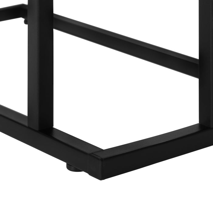 Black Black Metal Accent Table