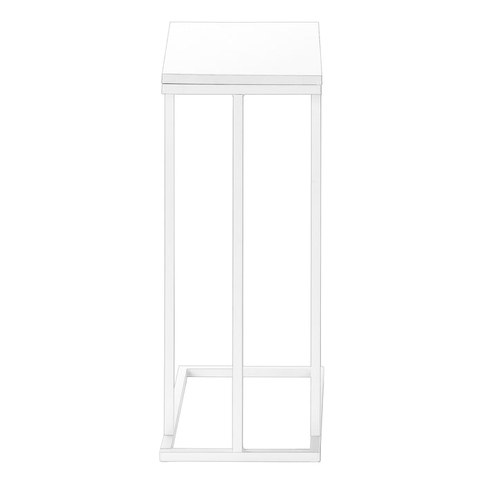 White White Metal Accent Table