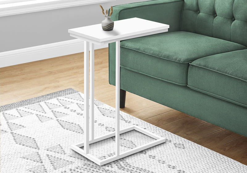 White White Metal Accent Table