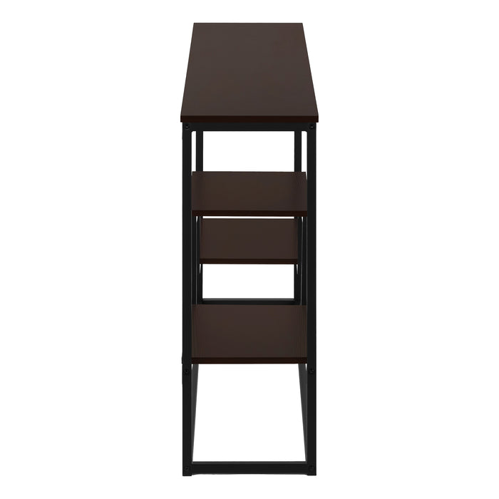 Espresso Black Metal Console Table