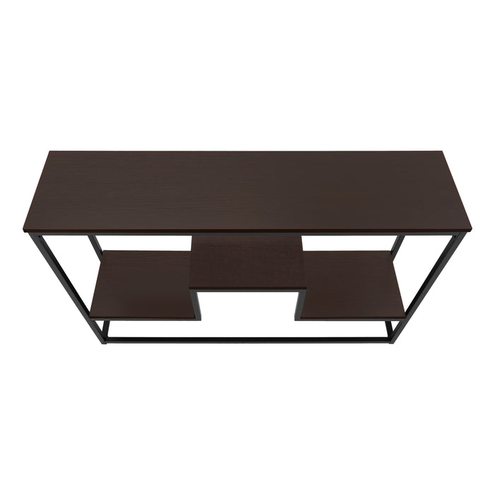 Espresso Black Metal Console Table
