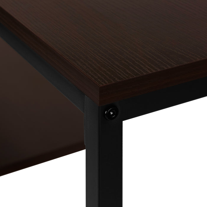 Espresso Black Metal Console Table