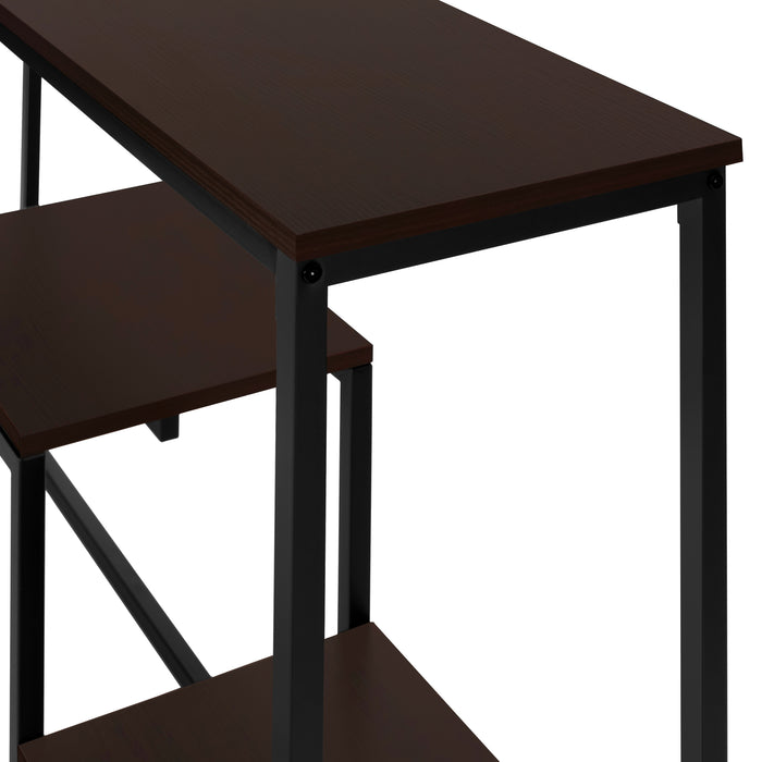 Espresso Black Metal Console Table