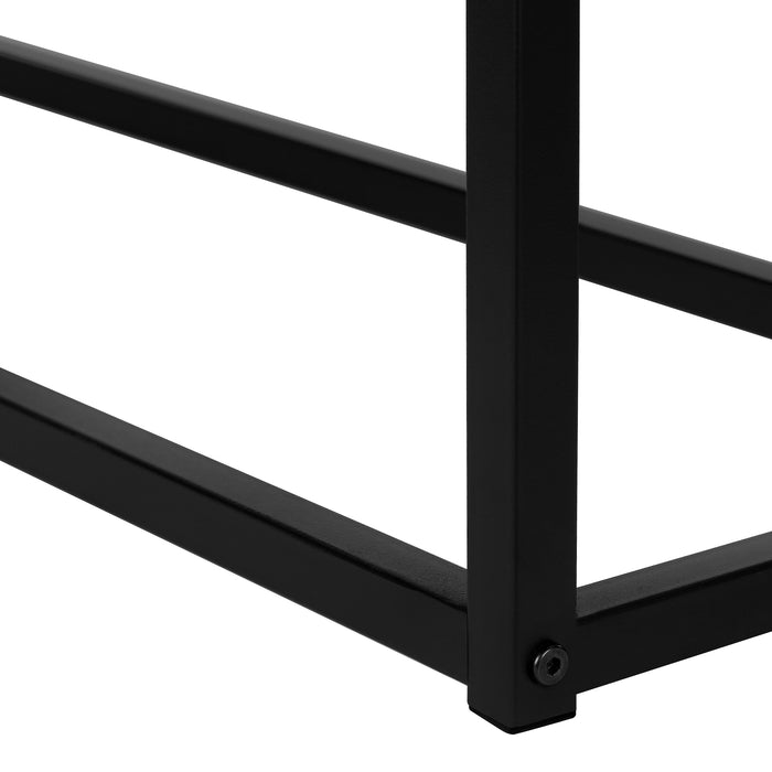 Espresso Black Metal Console Table