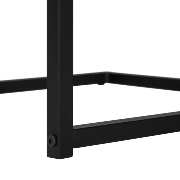 Grey Black Metal Side Table