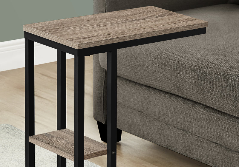 Dark Taupe black Metal Side Table