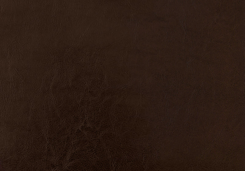 Twin Size Brown Leather-look With Wood Legs Bed