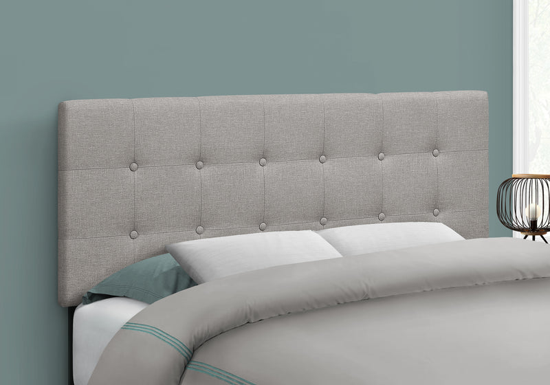 Full Size Grey Linen-look Headboard