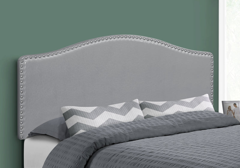Queen Size Grey Leather-look Headboard
